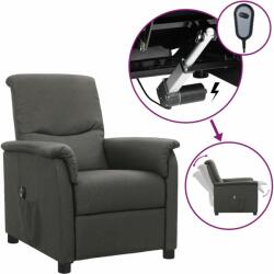 vidaXL Fotoliu rabatabil electric, gri închis, material textil (3098545)