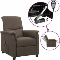 vidaXL Scaun rabatabil electric, gri taupe, material textil (3098552)