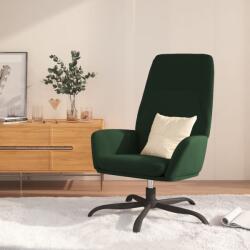 vidaXL Scaun de relaxare, verde închis, catifea (341368)
