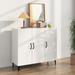 vidaXL Servantă, alb extralucios, 90x34x80 cm, lemn prelucrat (812507) Comoda