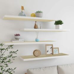vidaXL Rafturi perete suspendate 4 buc. stejar/alb 90x23, 5x3, 8 cm MDF (326584) Raft