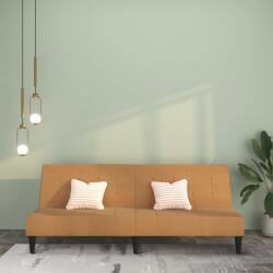 vidaXL Canapea extensibilă cu 2 locuri, gri taupe, microfibră (340672) Canapea