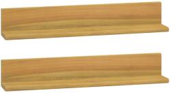 vidaXL Rafturi de perete, 2 buc. , 60x10x10 cm, lemn masiv de tec (338259) Raft
