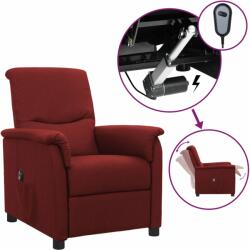 vidaXL Fotoliu rabatabil electric, roșu vin, material textil (3098547)