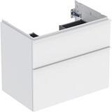 KOLO Geberit iCon alsó szekrény mosdóhoz, két fiókkal, 74x62x47, 7 cm, középen szifonkivágás, magasfényű fehér, fürdőszoba bút (840375000)
