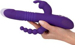Sweet Smile Thrusting Pearl Triple Vibrator Purple Vibrator
