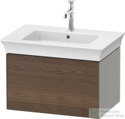 Duravit WHITE TULIP mosdó alá építhető függesztett 1 fiókos alsószekrény, 684 x 458 mm, Stone Grey Satin Matt Lacquer/American Walnut Solid Wood WT424107792 (WT424107792)