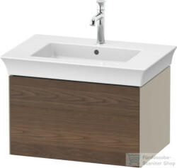 Duravit WHITE TULIP mosdó alá építhető függesztett 1 fiókos alsószekrény, 684 x 458 mm, Taupe High Gloss/American Walnut Solid Wood WT4241077H3 (WT4241077H3)