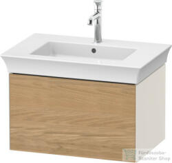 Duravit WHITE TULIP mosdó alá építhető függesztett 1 fiókos alsószekrény, 684 x 458 mm, Nordic White High Gloss/Natural Oak solid WT42410H5H4 (WT42410H5H4)