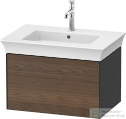 Duravit WHITE TULIP mosdó alá építhető függesztett 1 fiókos alsószekrény, 684 x 458 mm, Graphite Satin Matt/American Walnut Solid Wood WT424107758 (WT424107758)