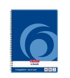 Herlitz Spirálfüzet A/5 vonalas HERLITZ X. Book 80 lap, lyukasztott