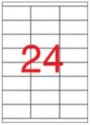 MOS Öntapadós etikett címke 70X35 mm A4 íven univerzális 24 db/ív, 2400 db/csomag