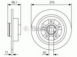 Bosch Disc frana RENAULT GRAND SCENIC III (JZ0/1) (2009 - 2016) BOSCH 0 986 479 009