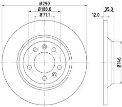 KRIEGER Disc frana CITROEN C5 III Break (TD) (2008 - 2016) KRIEGER 0950004256