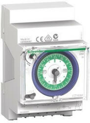 Schneider Electric Schneider Electric, CCT16364, mechanikus napi kapcsolóóra, 1 csatorna 16A, 48 BE - 48 KI kapcsolási művelet, menet-tartalék nélkül, Acti9 IH 24h 1c SRM (Schneider CCT16364) (CCT16364)