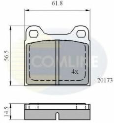 COMLINE Set placute frana, frana disc ALFA ROMEO SPIDER (115) (1971 - 1993) COMLINE CBP0731