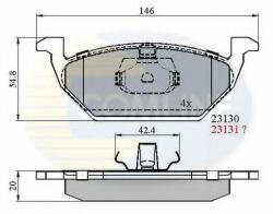 COMLINE Set placute frana, frana disc SEAT IBIZA V ST (6J8, 6P8) (2010 - 2016) COMLINE CBP0737