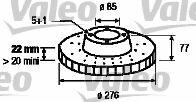 VALEO Disc frana MERCEDES SPRINTER 4-t bus (904) (1996 - 2006) VALEO 186774