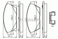 Bosch Set placute frana, frana disc CHEVROLET CRUZE Hatchback (J305) (2011 - 2016) BOSCH 0 986 494 657