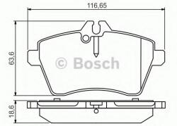 Bosch Set placute frana, frana disc MERCEDES B-CLASS (W245) (2005 - 2011) BOSCH 0 986 495 273