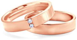 SAVICKI Esküvői karikagyűrűk: rózsaarany, lapos, 4 mm - savicki - 360 165 Ft