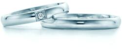 SAVICKI Esküvői karikagyűrűk: fehérarany, félkör, 3 mm - savicki - 313 415 Ft