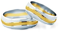SAVICKI Esküvői karikagyűrűk: kétszínű arany, félkarika, 6 mm - savicki - 463 500 Ft