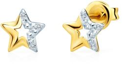 SAVICKI fülbevaló - csillagok: arany és gyémántok