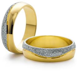 SAVICKI Esküvői karikagyűrűk: kétszínű arany, félkarika, 5 mm - savicki - 405 500 Ft