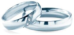 SAVICKI Esküvői karikagyűrűk: fehérarany, félkör, 6 mm - savicki - 473 665 Ft