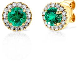 SAVICKI This is Love fülbevaló: arany, smaragdok és gyémántok