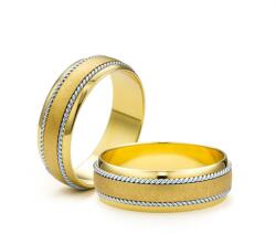 SAVICKI Esküvői karikagyűrűk: kétszínű arany, félkarika, 6 mm - savicki - 622 335 Ft
