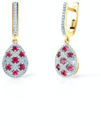 SAVICKI fülbevaló: kétszínű arany, rubinok és gyémántok - savicki - 725 750 Ft