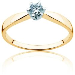 SAVICKI Triumph of Love eljegyzési gyűrű: kétszínű arany fehér zafírral - savicki - 191 065 Ft