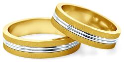 SAVICKI Esküvői karikagyűrűk: kétszínű arany, lapos, 5 mm - savicki - 436 000 Ft