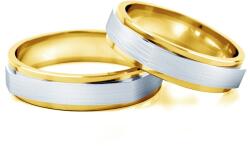 SAVICKI Esküvői karikagyűrűk: kétszínű arany, lapos, 5 mm - savicki - 440 165 Ft
