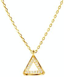 SAVICKI nyaklánc medállal - háromszög: aranyozott ezüst cirkóniával