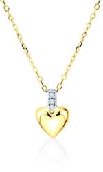 SAVICKI nyaklánc szívvel: arany és gyémántok - savicki - 97 415 Ft