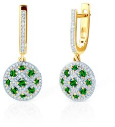 SAVICKI fülbevaló: kétszínű arany, smaragdok és gyémántok - savicki - 535 750 Ft