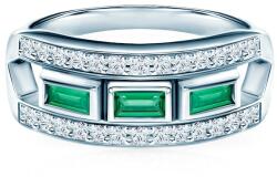 SAVICKI eljegyzési gyűrű: fehérarany, smaragdok és gyémántok - savicki - 919 275 Ft