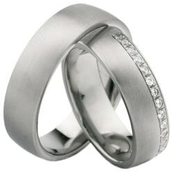 SAVICKI Esküvői karikagyűrűk: titán, félkarika, 6 mm - savicki - 386 000 Ft