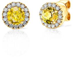 SAVICKI This is Love fülbevaló: arany sárga zafírokkal és gyémántokkal