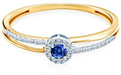 SAVICKI eljegyzési gyűrű: kétszínű arany kék zafírral - savicki - 213 810 Ft
