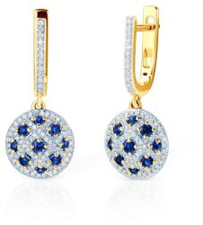 SAVICKI fülbevaló: kétszínű arany kék zafírokkal és gyémántokkal - savicki - 479 915 Ft