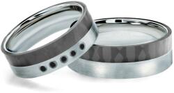 SAVICKI Esküvői karikagyűrűk: karbon és titán, lapos, 6 mm és 7 mm - savicki - 234 000 Ft