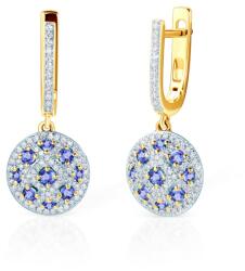 SAVICKI fülbevaló: kétszínű arany, tanzanitok és gyémántok - savicki - 499 915 Ft