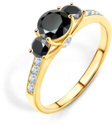 SAVICKI Dream eljegyzési gyűrű: arany fekete gyémánttal - savicki - 873 395 Ft