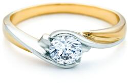 SAVICKI eljegyzési gyűrű: kétszínű arany, gyémánttal - savicki - 564 275 Ft