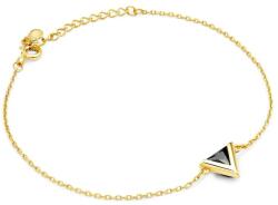 SAVICKI SACICKI celeb háromszöges karkötő: aranyozott ezüst cirkóniával