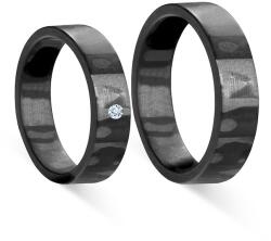 SAVICKI Esküvői karikagyűrűk: karbon, lapos, 6 mm - savicki - 124 165 Ft